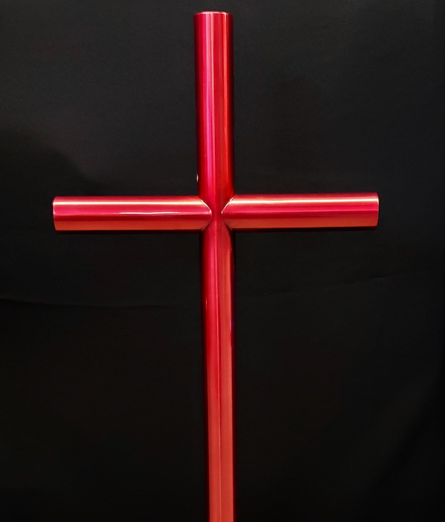 Everlasting Cross™ Memorial in A rich Berry Pink finish Resembles A Raspberry Just Picked Off The Bush. As We Remember Our Loved One and Honor Them. This Timeless Memorial Is Finished Over 304 Stainless Steel, Reminds Us Of The Joyful Times Shared. Our Memories Are the Celebration Of Their Life and The Everlasting Cross Is An Overflowing Remembrance Dedicated To Them. This Memorial Finish Represents, Breast Cancer, Honors Caregivers
