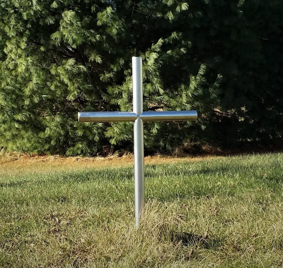 Everlasting Cross Satin Stainless Steel Finish Is As Classic As They Were and Their Memories. Custom Engraving For Dog Memorial or Unique Human Memorial, Love Shows No Boundaries and Can Cross by State. Give As A Custom Memorial Gift