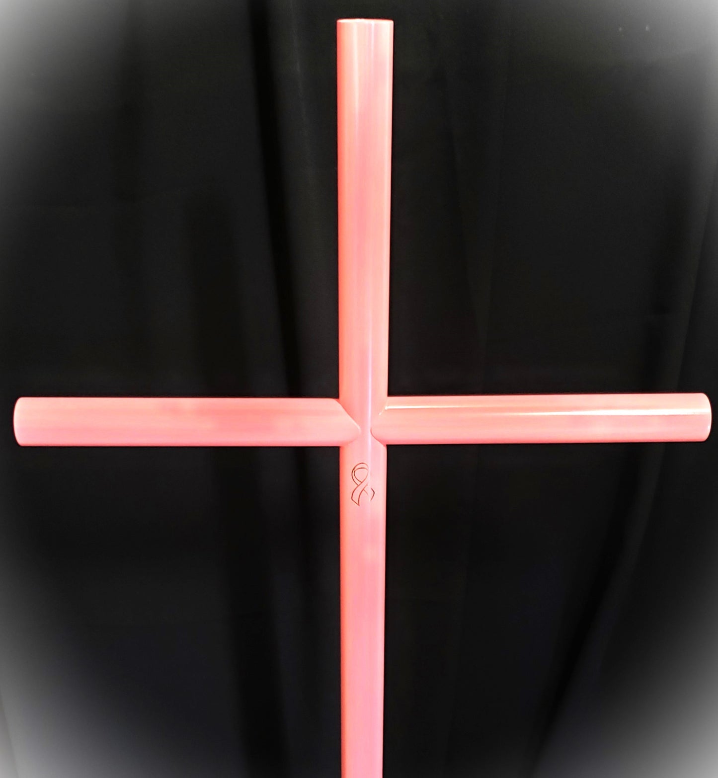 Everlasting Cross In A Pastel Pink Can Express The Softness Of Our Loved One. Timeless Monument Can Be On A Roadside, Grave, Custom Memorial Gift. Engraving, Urn Capsule Cross By State