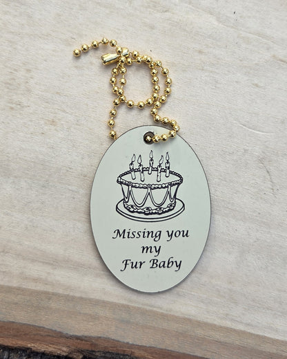 Ivory EC Angle Charm in honor of their Birthday Celebration, personalized in Lucida Calligraphy font and gold chain. 