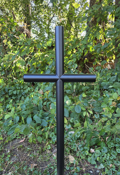 Roadside Memorial standing 32 inches tall by 13 inches wide. Finished in Black Ebony to celebrate family lost.  Nestled by the forest to keep their memory alive forever. 