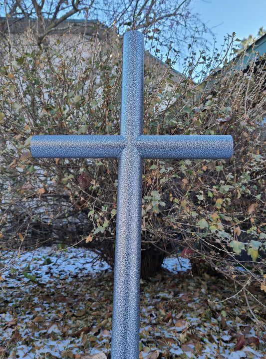 Everlasting Cross™ Black Silver Vein Outdoor Memorial