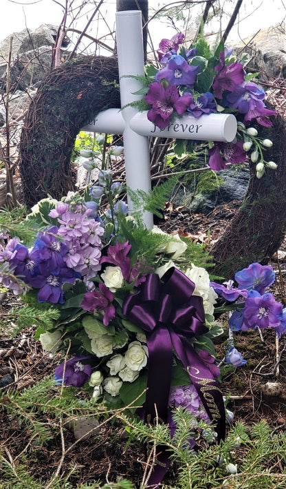 Everlasting Cross Memorial Can Be Placed In Your Loved Ones Favorite Place. This Couple Unique Memorial Was A Gift From Their Daughter, Whom Placed Its Final Resting Place In Their Favorite Place To Spend Time Together. Uniquely Engraved and Cremation Urn