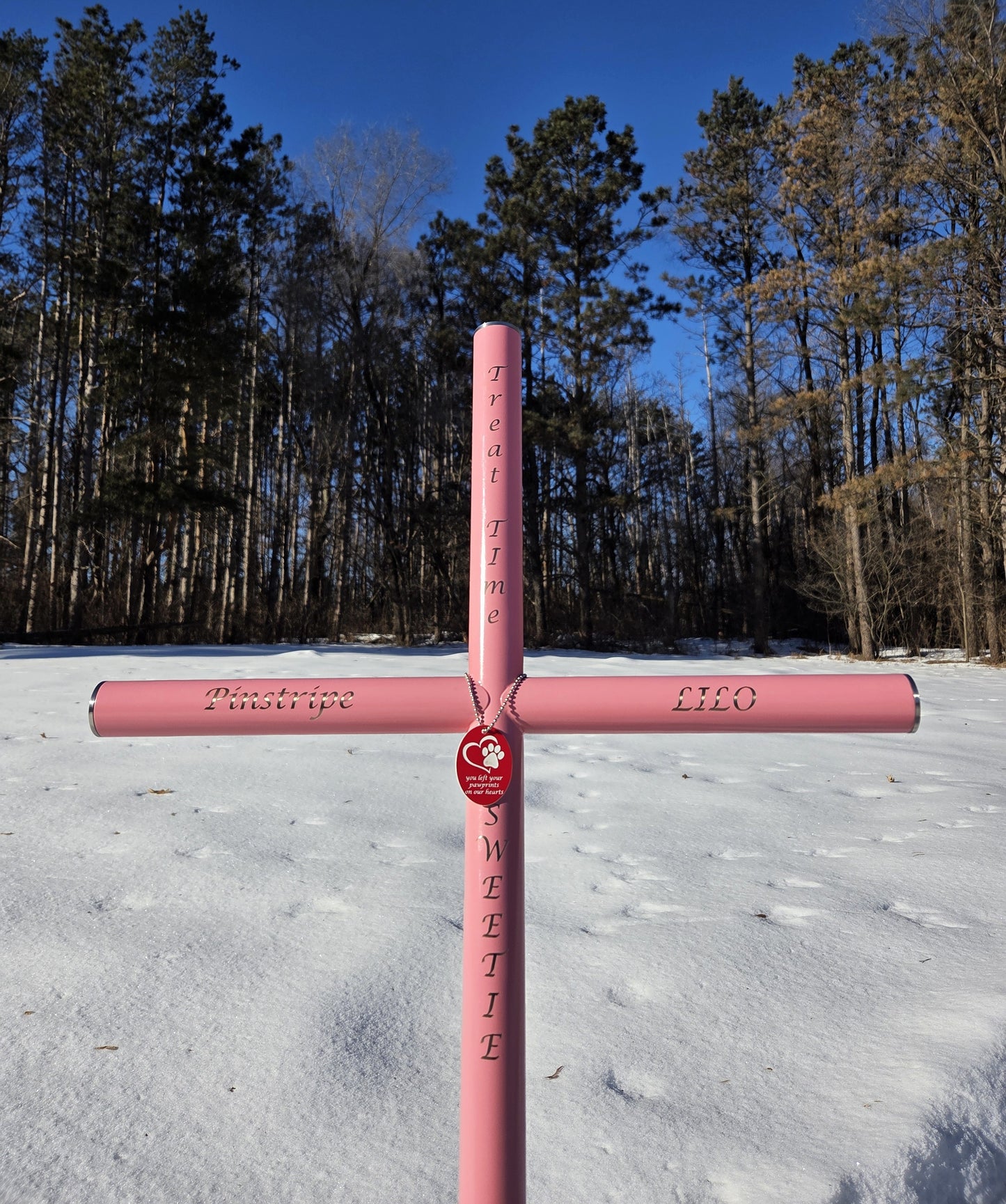 Everlasting Cross™ Powder Pink Memorial Cross